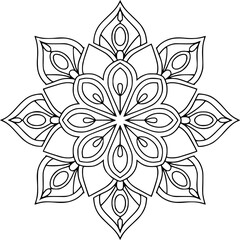 A beautiful, detailed black and white mandala design.