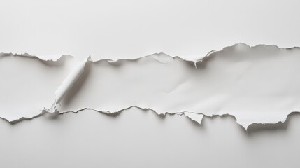 Ripped white note paper collage element vector Aesthetic vector illustration.