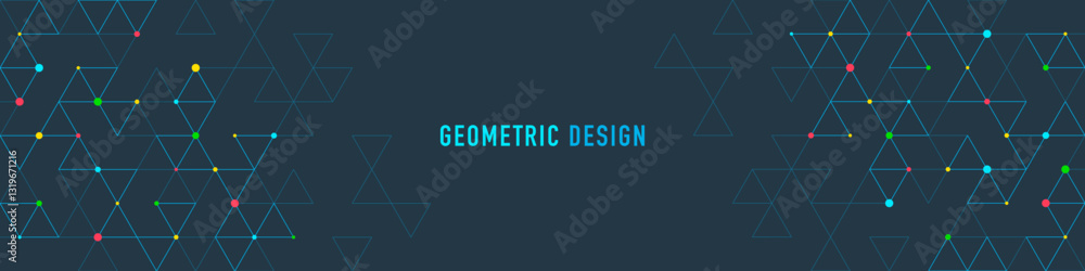 Aufkleber Abstract vector background with a geometric pattern of triangle shapes. Graphic design element for web page or banner