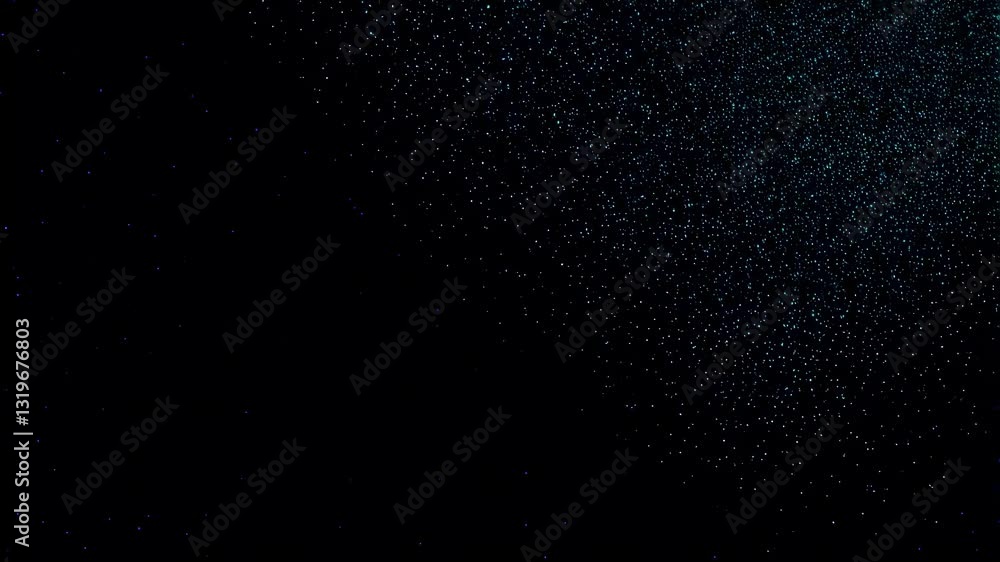 Poster mesmerizing red and blue particle spread in space