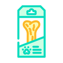 dog bone pet home color icon vector illustration