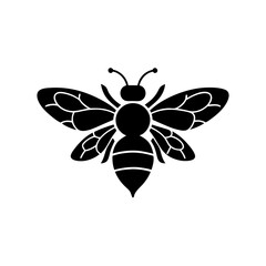 Obraz premium creative details bee and flower icon vector Illustration