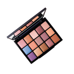 Makeup palette isolated on white background