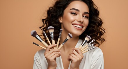 woman with make up brushes