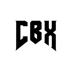 Obraz premium CBX letter logo design for technology company. CBX logo design black and white color combination. CBX logo, CBX vector, CBX design, CBX icon, CBX alphabet. CBX typography logo design.