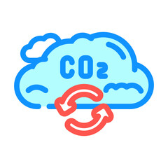 cycle carbon color icon vector illustration