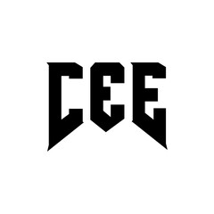 CEE letter logo design for technology company. CEE logo design black and white color combination. CEE logo, CEE vector, CEE design, CEE icon, CEE alphabet. CEE typography logo design.