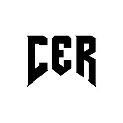 CER letter logo design for technology company. CER logo design black and white color combination. CER logo, CER vector, CER design, CER icon, CER alphabet. CER typography logo design.