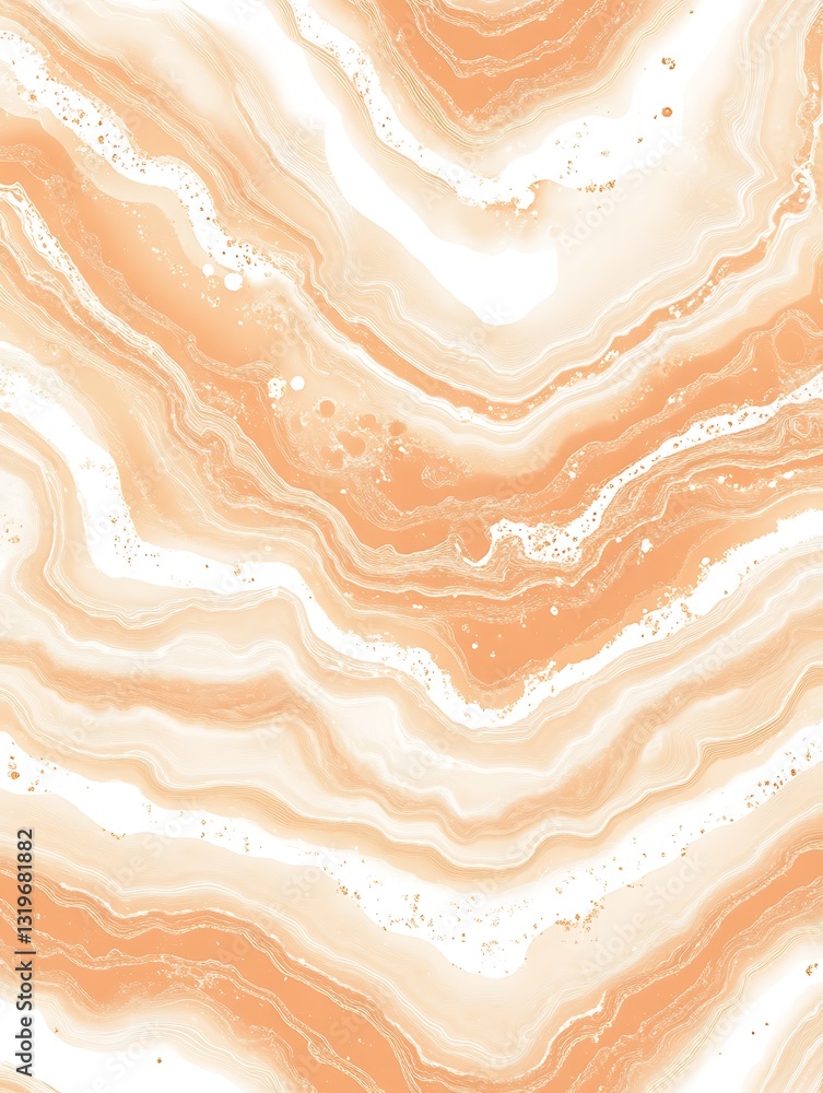 Poster peach and cream abstract texture with curving banded pattern design