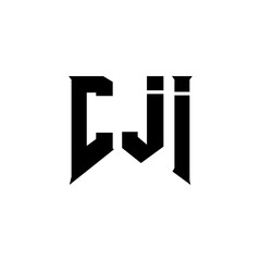 CJI letter logo design for technology company. CJI logo design black and white color combination. CJI logo, CJI vector, CJI design, CJI icon, CJI alphabet. CJI typography logo design.