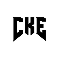 CKE letter logo design for technology company. CKE logo design black and white color combination. CKE logo, CKE vector, CKE design, CKE icon, CKE alphabet. CKE typography logo design.