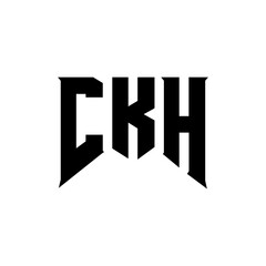 CKH letter logo design for technology company. CKH logo design black and white color combination. CKH logo, CKH vector, CKH design, CKH icon, CKH alphabet. CKH typography logo design.