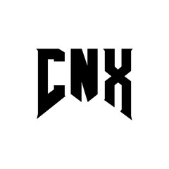 CNX letter logo design for technology company. CNX logo design black and white color combination. CNX logo, CNX vector, CNX design, CNX icon, CNX alphabet. CNX typography logo design.