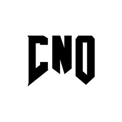 CNO letter logo design for technology company. CNO logo design black and white color combination. CNO logo, CNO vector, CNO design, CNO icon, CNO alphabet. CNO typography logo design.