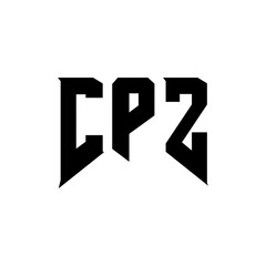 CPZ letter logo design for technology company. CPZ logo design black and white color combination. CPZ logo, CPZ vector, CPZ design, CPZ icon, CPZ alphabet. CPZ typography logo design.