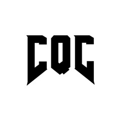 CQC letter logo design for technology company. CQC logo design black and white color combination. CQC logo, CQC vector, CQC design, CQC icon, CQC alphabet. CQC typography logo design.