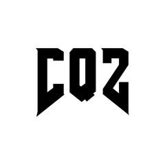 CQZ letter logo design for technology company. CQZ logo design black and white color combination. CQZ logo, CQZ vector, CQZ design, CQZ icon, CQZ alphabet. CQZ typography logo design.