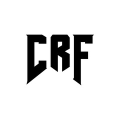 Obraz premium CRF letter logo design for technology company. CRF logo design black and white color combination. CRF logo, CRF vector, CRF design, CRF icon, CRF alphabet. CRF typography logo design.