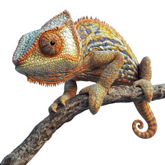Obraz premium Colorful Chameleon on a Branch
