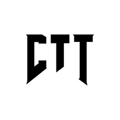 CTT letter logo design for technology company. CTT logo design black and white color combination. CTT logo, CTT vector, CTT design, CTT icon, CTT alphabet. CTT typography logo design.