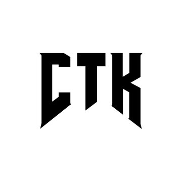 CTK letter logo design for technology company. CTK logo design black and white color combination. CTK logo, CTK vector, CTK design, CTK icon, CTK alphabet. CTK typography logo design.