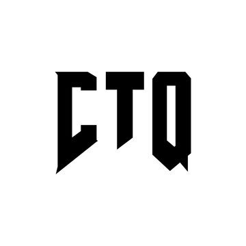 CTQ letter logo design for technology company. CTQ logo design black and white color combination. CTQ logo, CTQ vector, CTQ design, CTQ icon, CTQ alphabet. CTQ typography logo design.