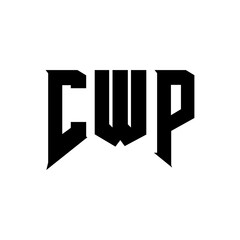 CWP letter logo design for technology company. CWP logo design black and white color combination. CWP logo, CWP vector, CWP design, CWP icon, CWP alphabet. CWP typography logo design.
