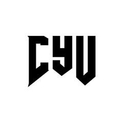 CYU letter logo design for technology company. CYU logo design black and white color combination. CYU logo, CYU vector, CYU design, CYU icon, CYU alphabet. CYU typography logo design.