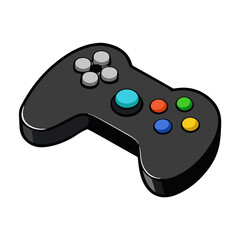 3D Video Game Controller Icon with Transparent Background for Digital Use