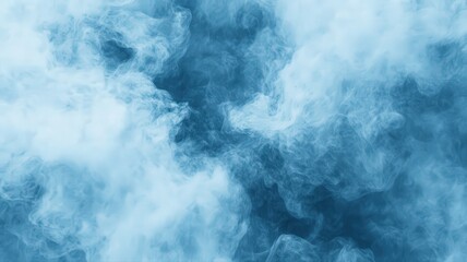 Abstract Swirling Blue and White Clouds: Ethereal Texture Background