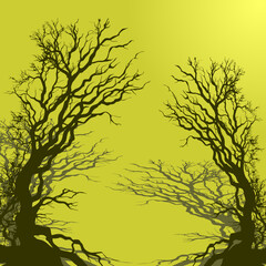 autumn tree silhouette