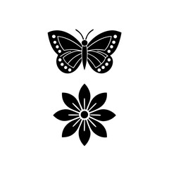 Fototapeta premium creative details butterfly icon vector Illustration
