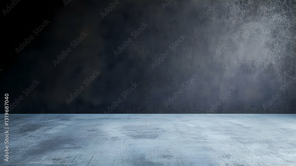 Poster abstract textured background with gray concrete surface and dark backdrop