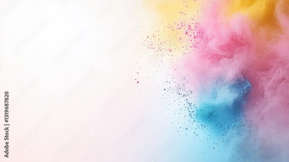 Poster vibrant color explosion studio abstract art creative space close-up visual expression
