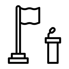 Assembly Area Vector Line Icon Design