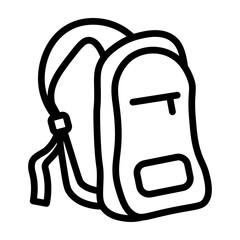 Fototapeta premium University Bag Vector Line Icon Design