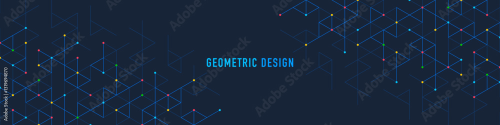 Poster Abstract vector background with a geometric pattern of triangle shapes. Graphic design element for web page or banner