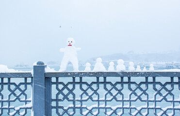 snowman on the bridge