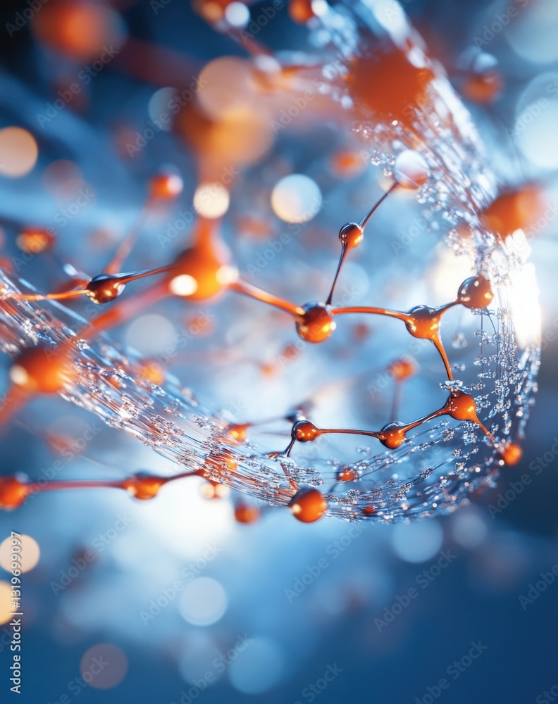 Poster dynamic molecular interaction in a vibrant laboratory setting science illustration abstract conceptu