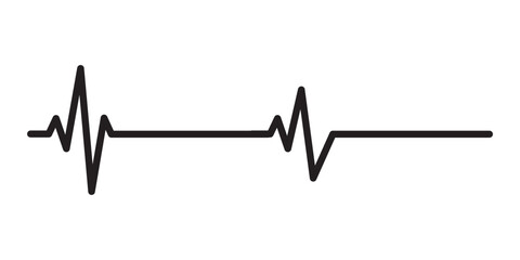 heartbeat silhouette, Heart beat one line, Continuous lines heart beats drawing, Wave pulse.