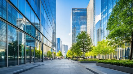 Fototapeta premium Modern Cityscape: Sustainable Urban Design