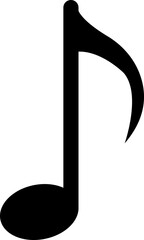 Music note flat icon, Music key symbol. song bites. sound tone notes. Musical key silhouette sign vector