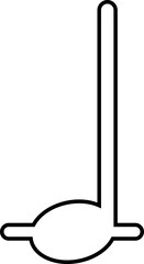 Music note line icon, Music key symbol. song bites. sound tone notes. Musical key outline sign vector