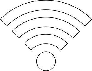 WiFi wireless internet signal line icon symbol. Connect of network. Bar of satellites for mobile, radio, computer. Hotpot, strength electronic wave from antenna for communication.