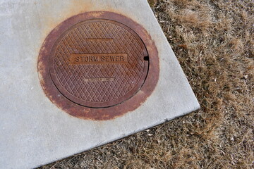 Deeter Foundry Storm Sewer manhole.