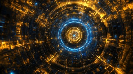 Fototapeta premium AI Intelligence Forming Inside Futuristic Digital Space