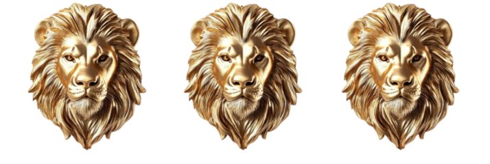 golden lion face