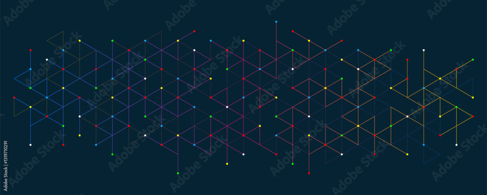 Aufkleber Abstract vector background with a geometric pattern of triangle shapes. Graphic design element 