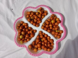 Ziziphus mauritiana fruit or fruit of Indian jujube or Chinese date