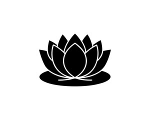 creative details floating lotus icon vector Illustration